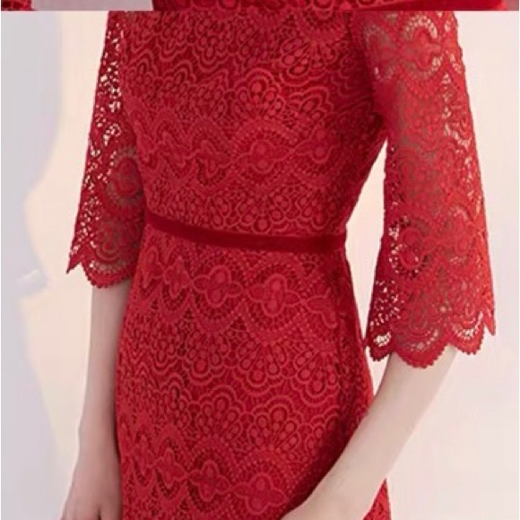 Lace bell sleeves mini dress - Picture 12 of 12